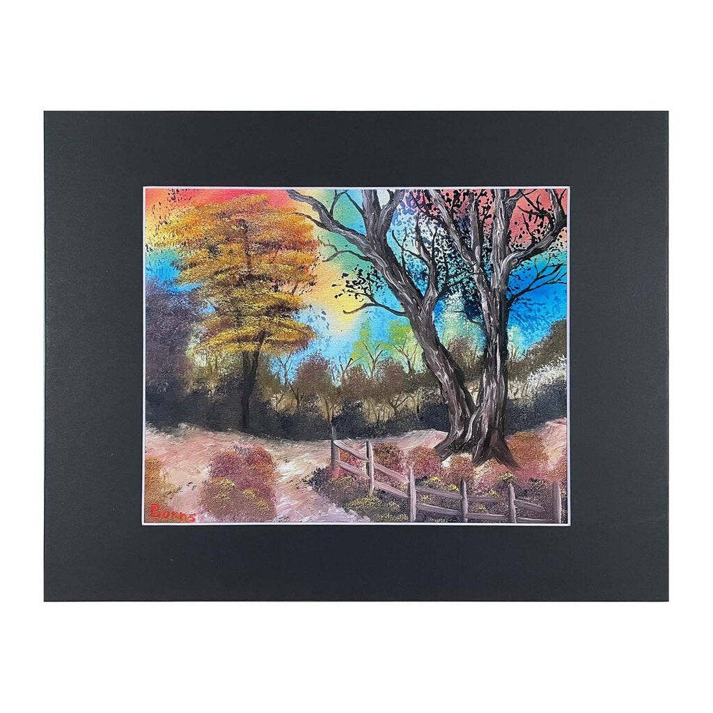 #91-1 AUTUMN PALETTE matted print 11"x14"