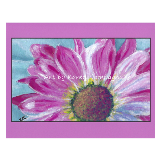 PENNYS FLOWER GREETING CARD ART BY KAREN CAMPAGNA ARTBYKARENCAMPAGNACOM