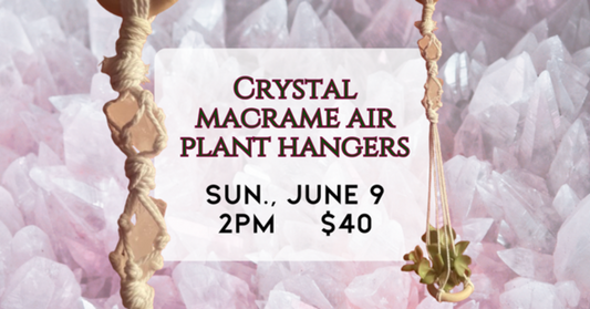 6/09 Crystal Air Plant Macrame Hangers
