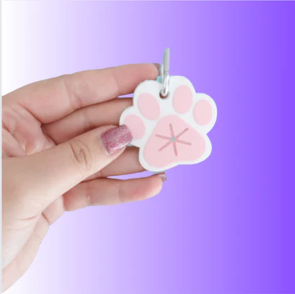 Pink Paw Print - Dog Poo Bag Holder