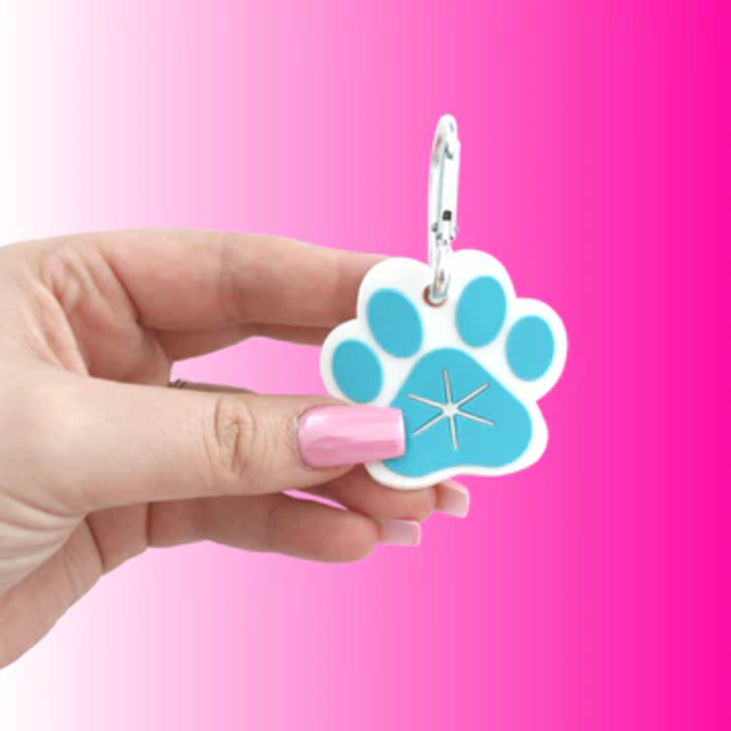 Teal Paw Print - Dog Poo Bag Holder