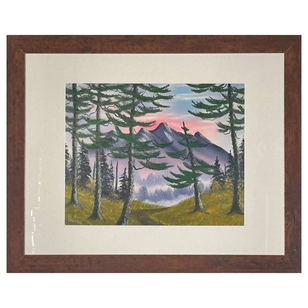 #186-1 A Walk in the Woods 11"x14" brown frame / 8"x10" print by MFB Studios LLC