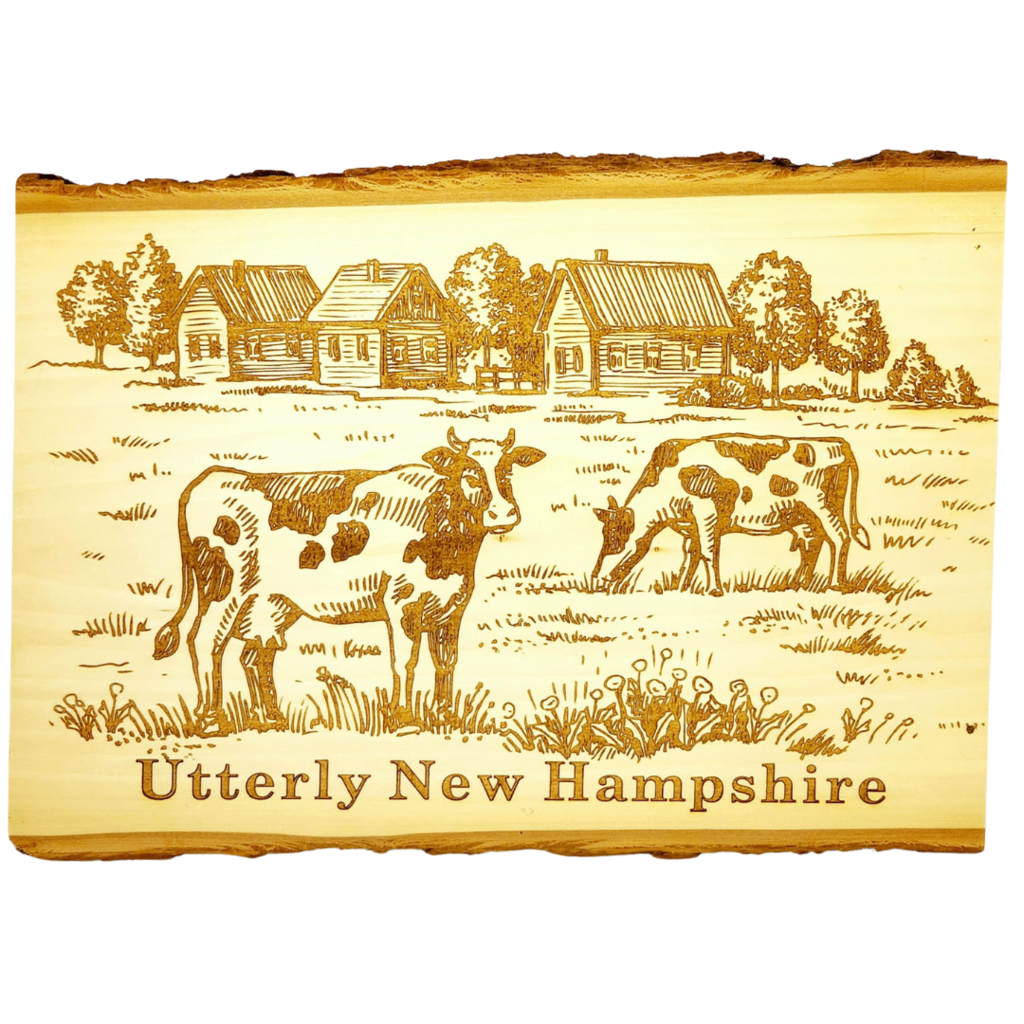 Utterly New Hampshire Live Edge Wood Plaque