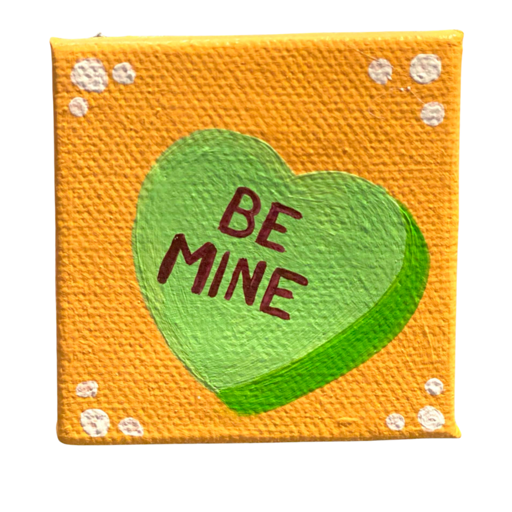 BE MINE-Mini Canvas Sweetheart Magnet