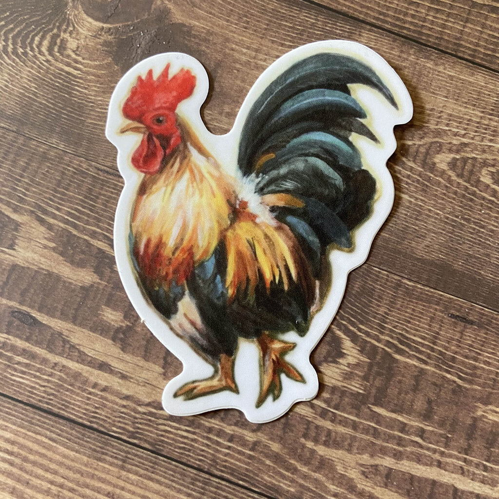 Roo 2 - Bantam Rooster Vinyl Sticker