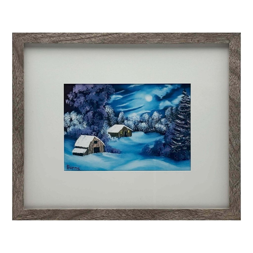 #55-10 Evening's Peace 8x10 gray frame - 5x7 print