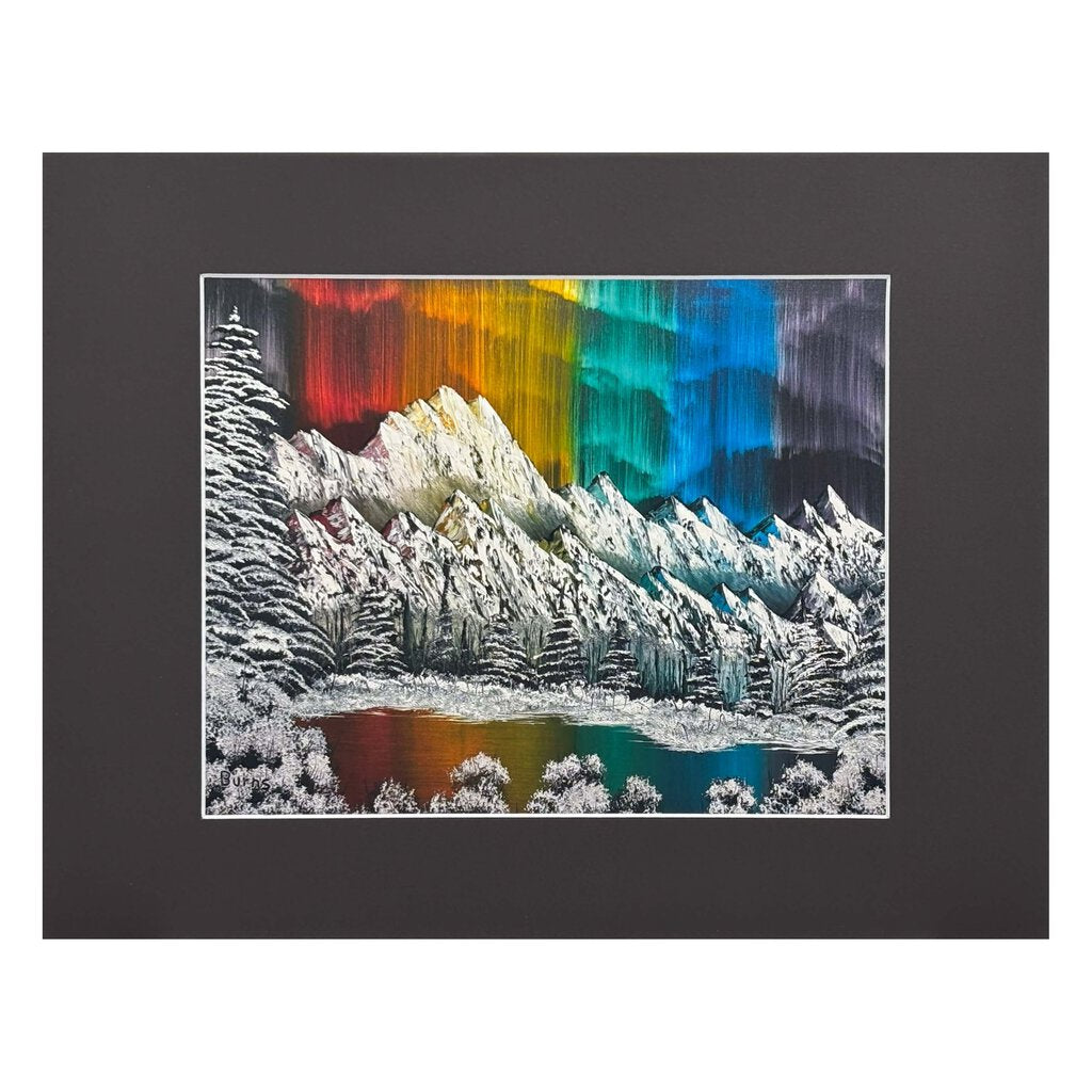 #208-2 Northern Lights I 11x14 black matte - 8x10 print