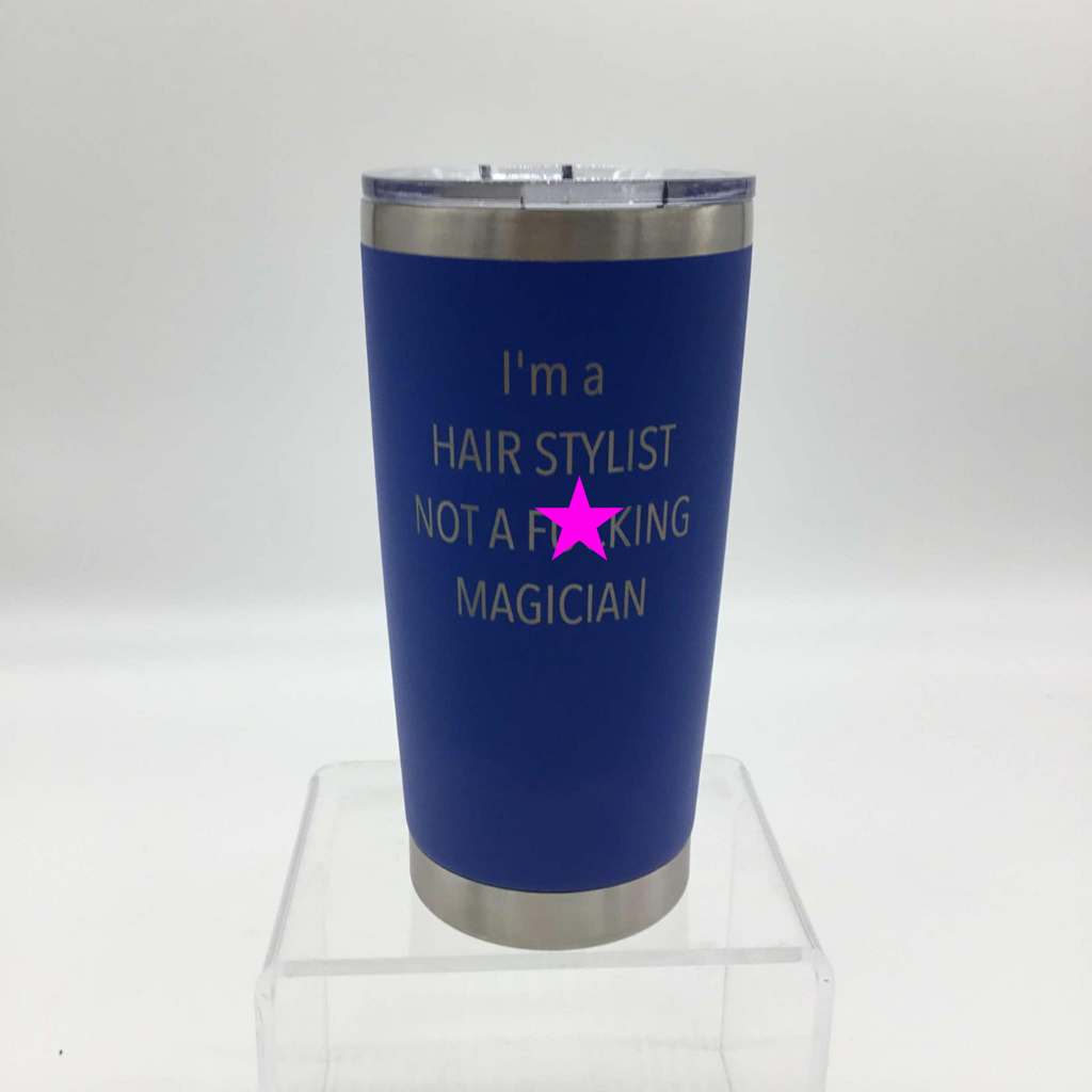 20 oz Tumbler Hair Stylist Blue
