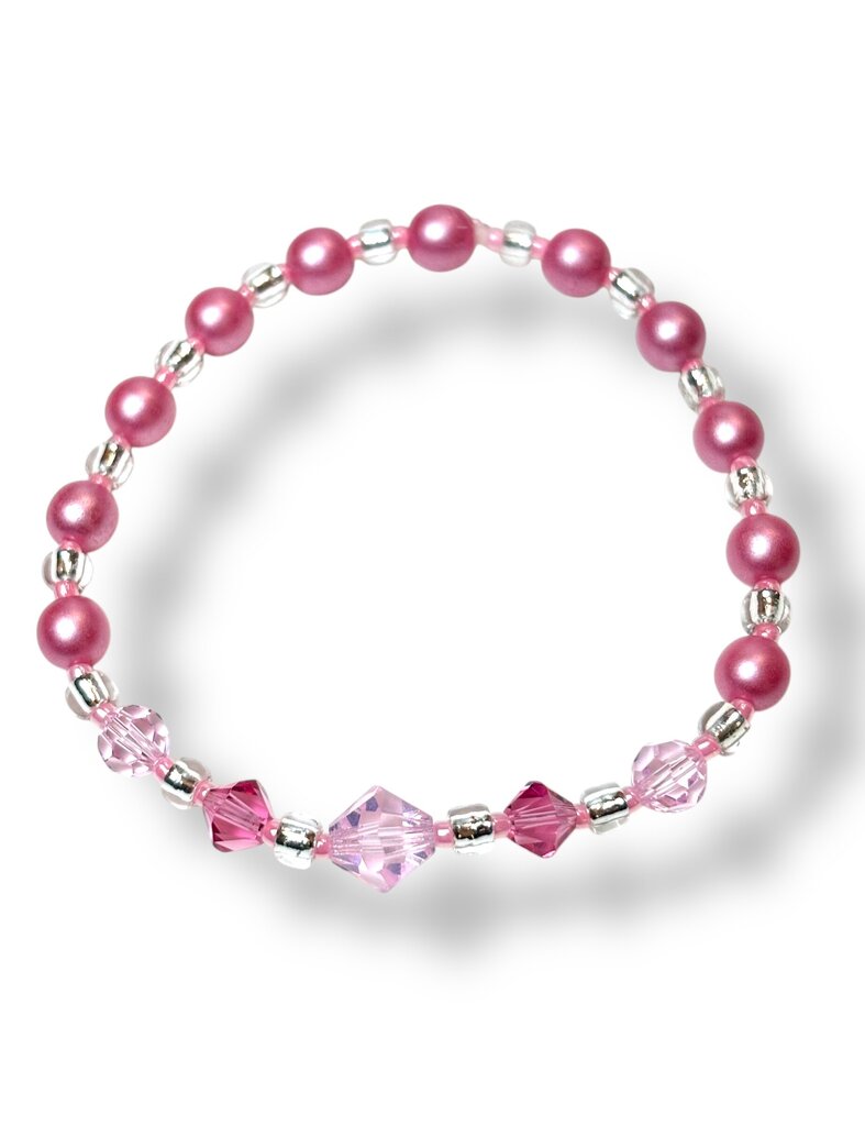 Swarovski Crystal & Pearl Bracelet - pinks