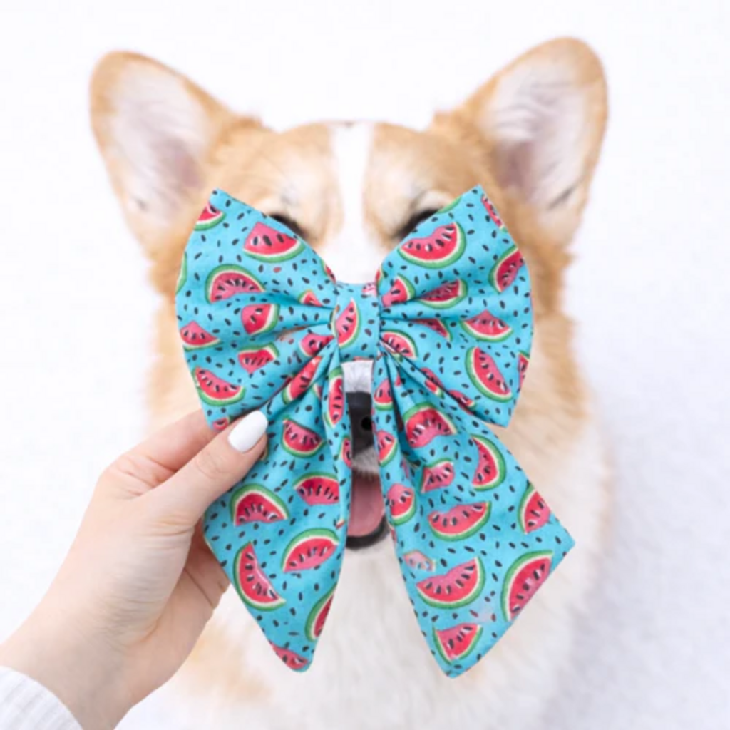 Sailor Style Dog Bow