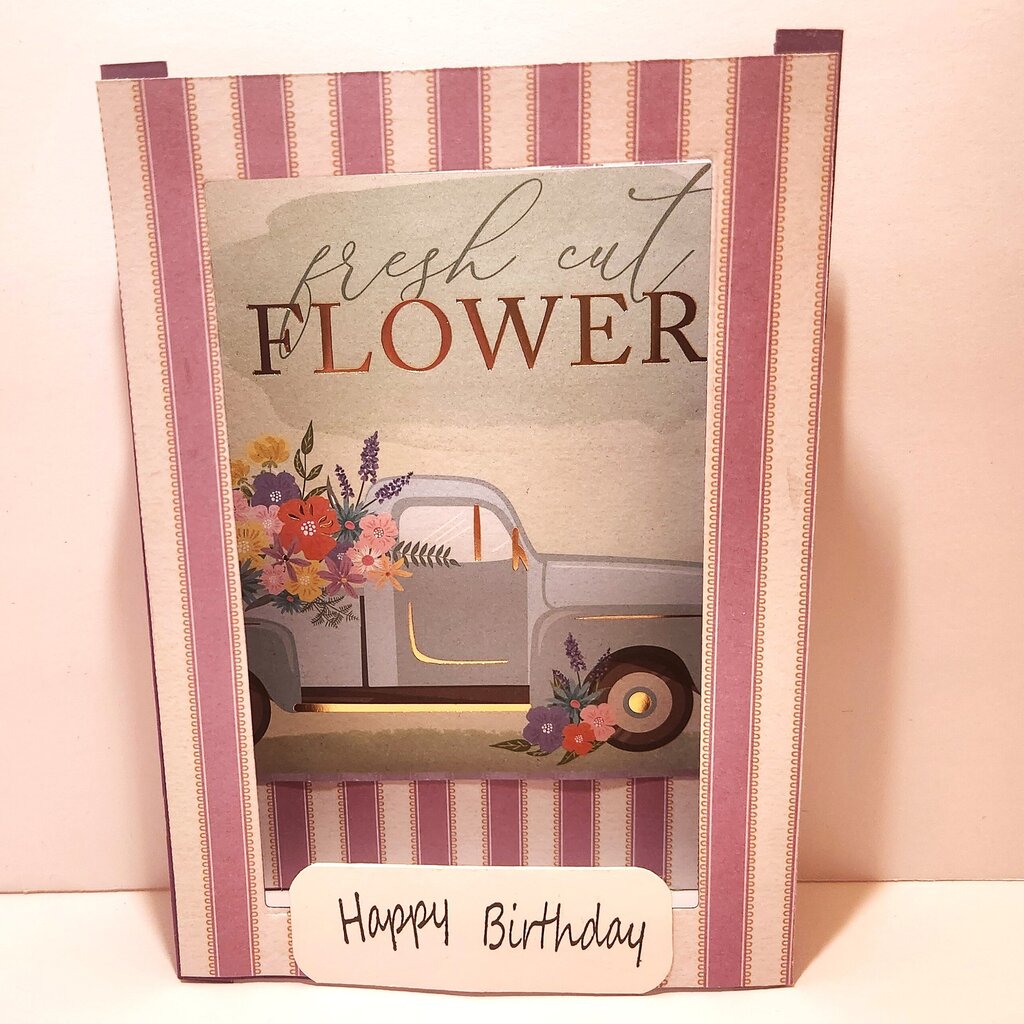 Accordion Fold Card/Fresh Cut Flowers
