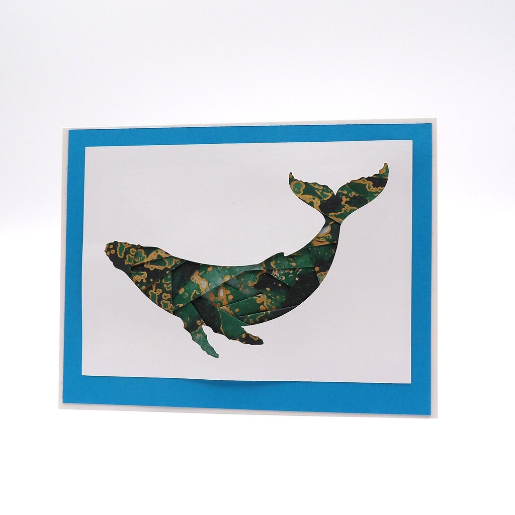 Whale Keepsake Paper Folded Card