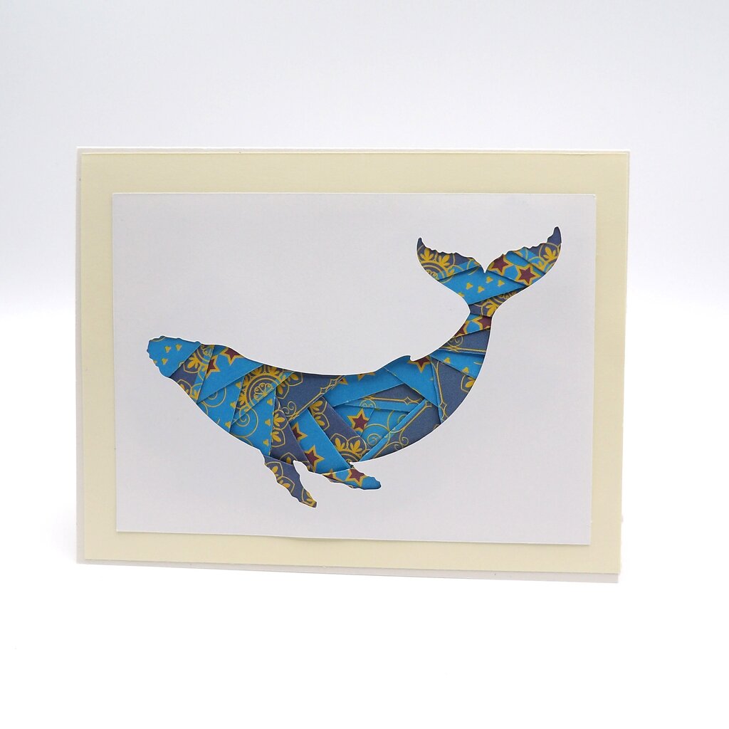 Whale Keepsake Paper Folded Card