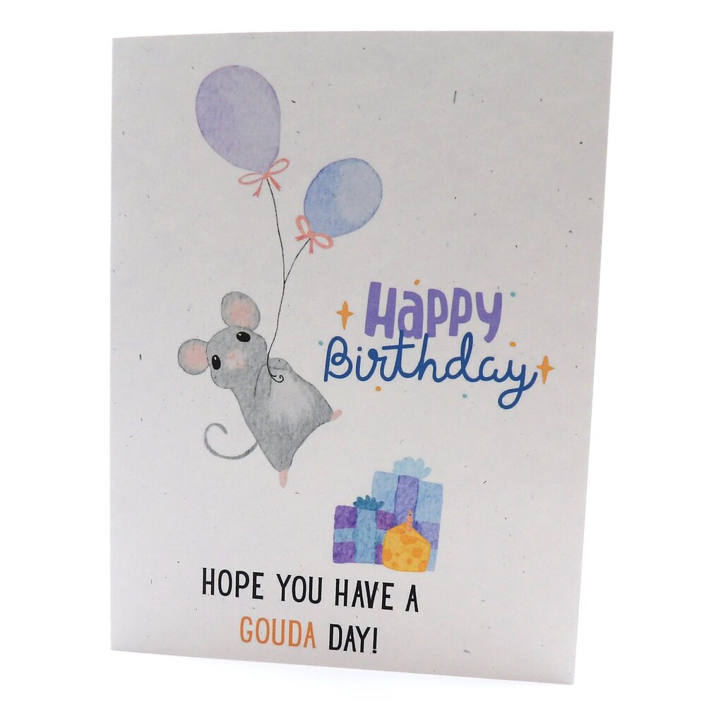 Happy Birthday Mouse Gouda Day Card