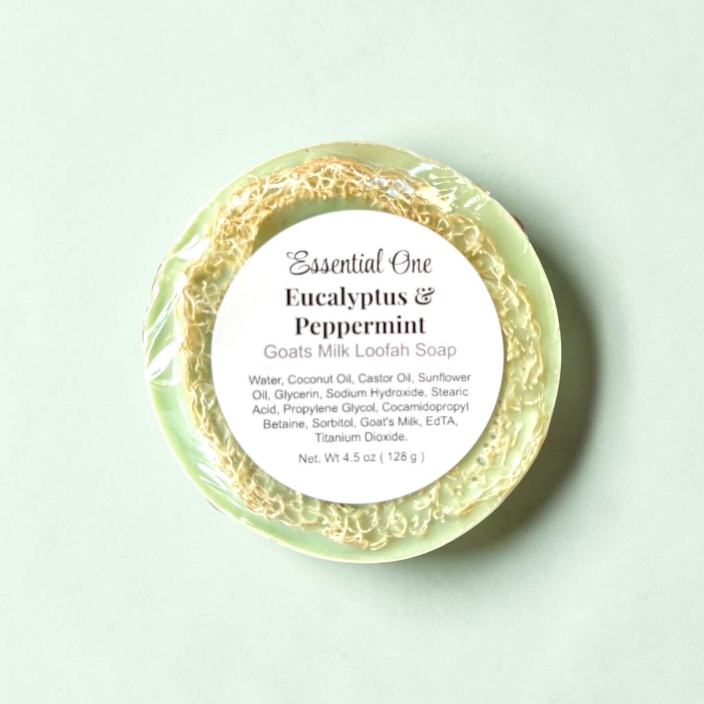 Peppermint & Eucalyptus Goats Milk Loofah Soap