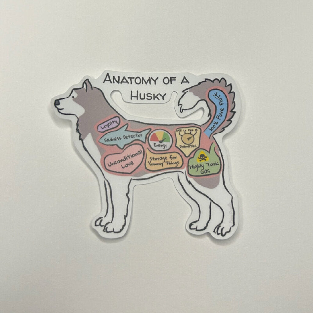 Anatomy of a Husky Sticker