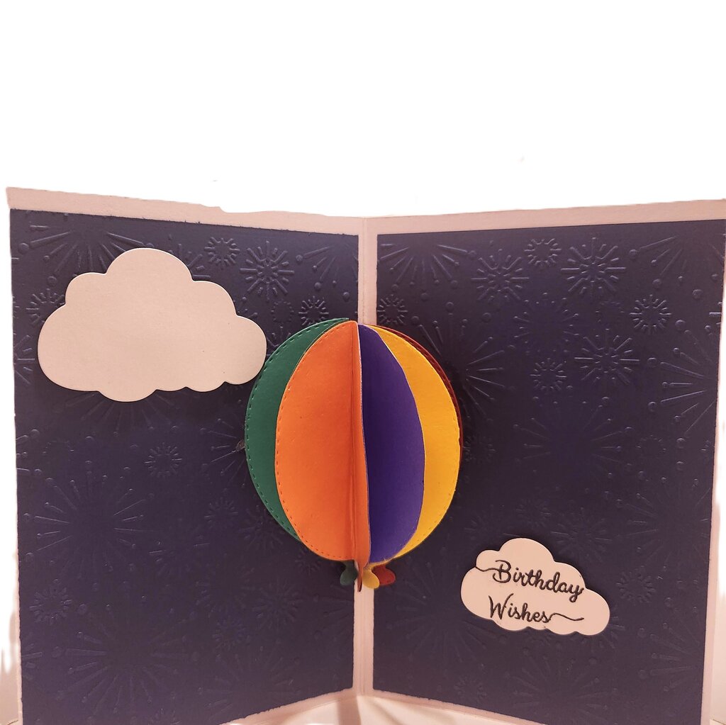 Diaroma Card/ Hot Air Balloon Clouds