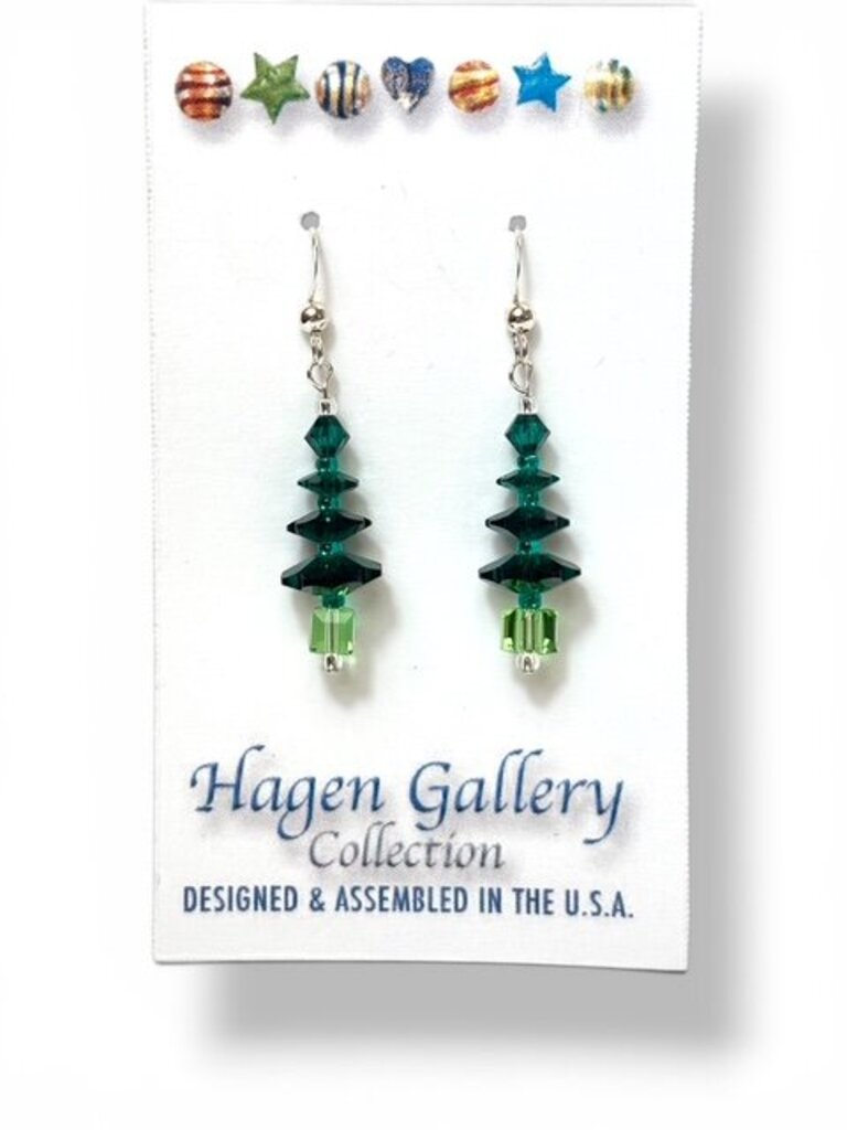 Swarovski Crystal Earrings - Tree - Em/peri
