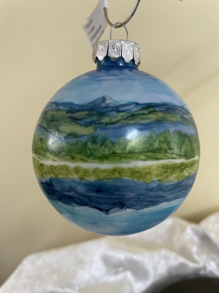 3" Glass OrnLandscape-Monadnock Mnt