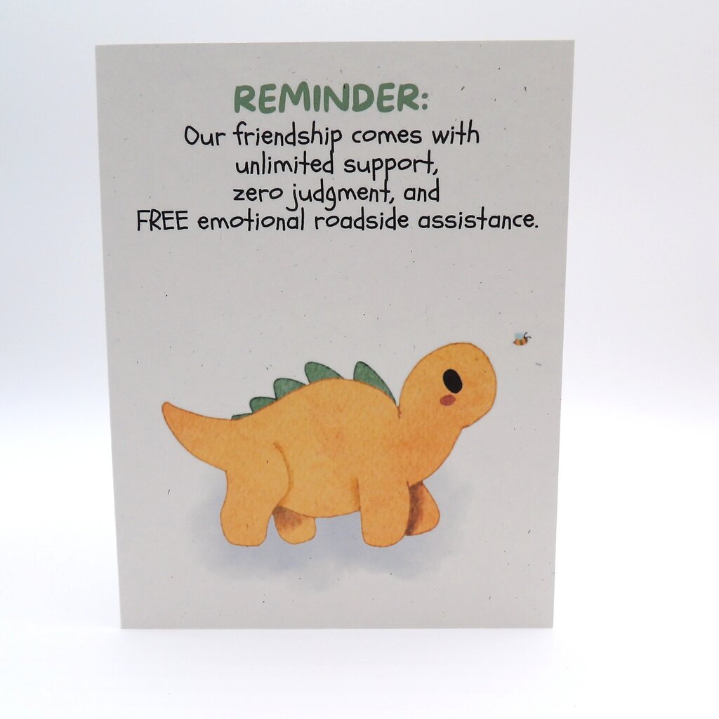 Dinosaur Unlimited Support Friendship Card