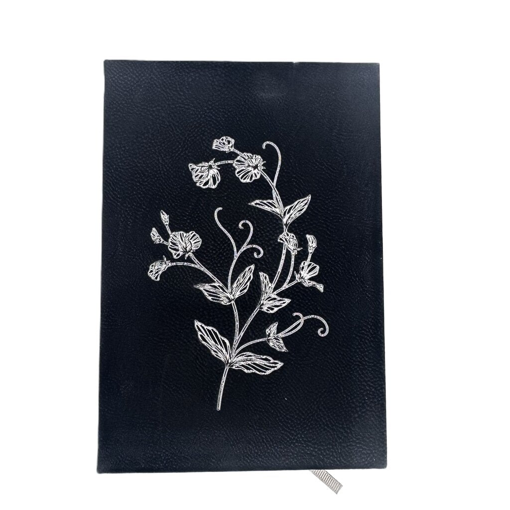 Journal Flower Black