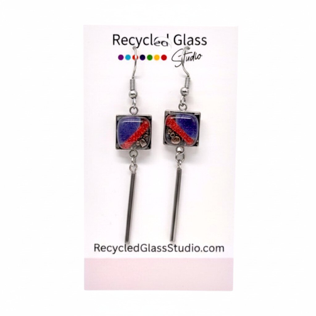 Modern Fused Glass Dangles