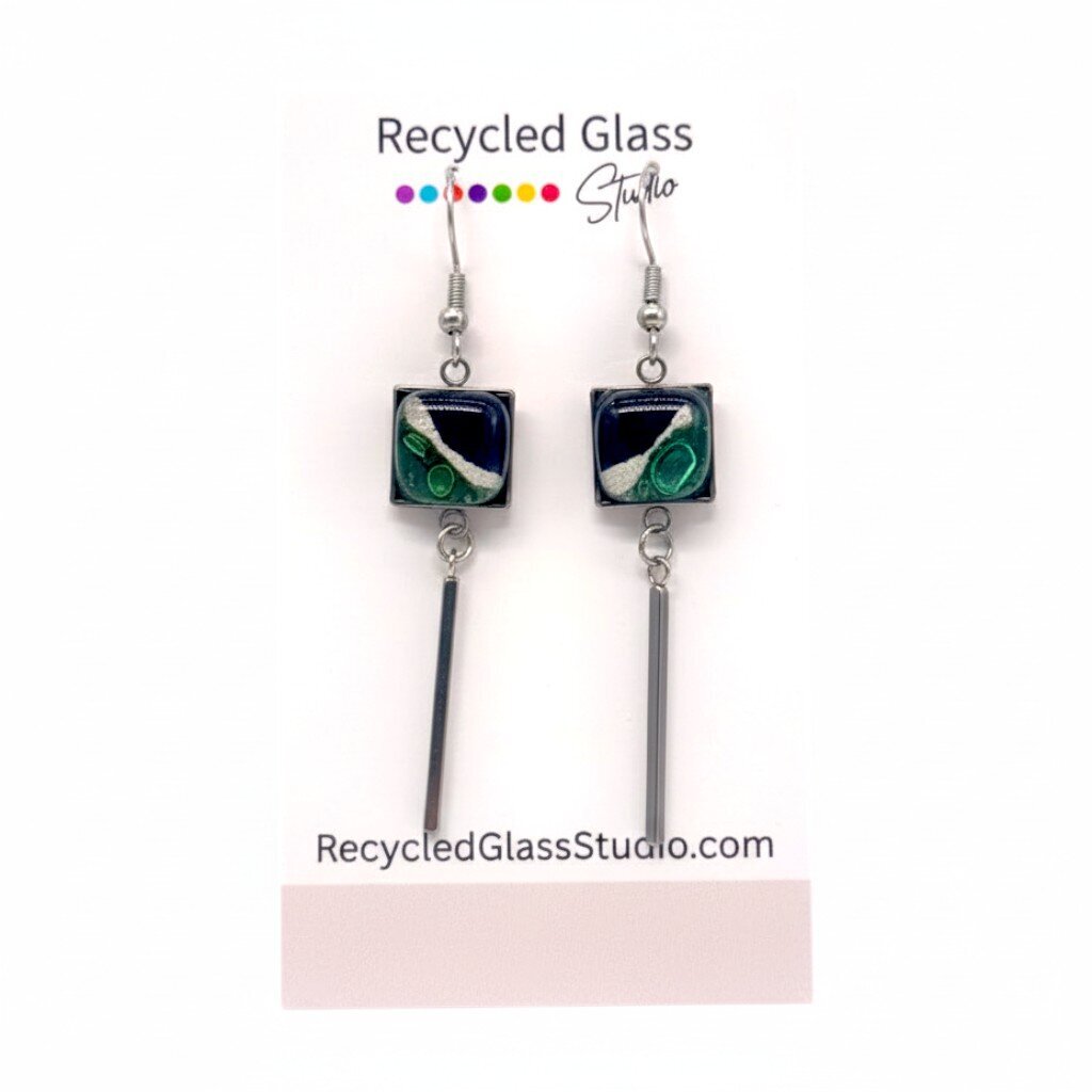 Modern Fused Glass Dangles