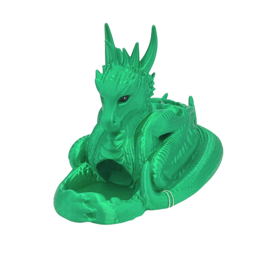 DICE TWR/HLDR RESTING DRAGON GRASS GRN