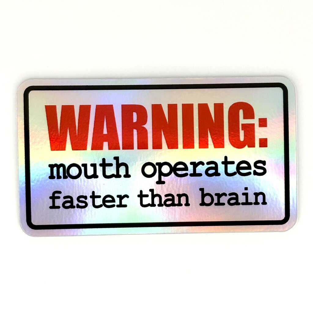 WARNING MOUTH VINYL STICKER