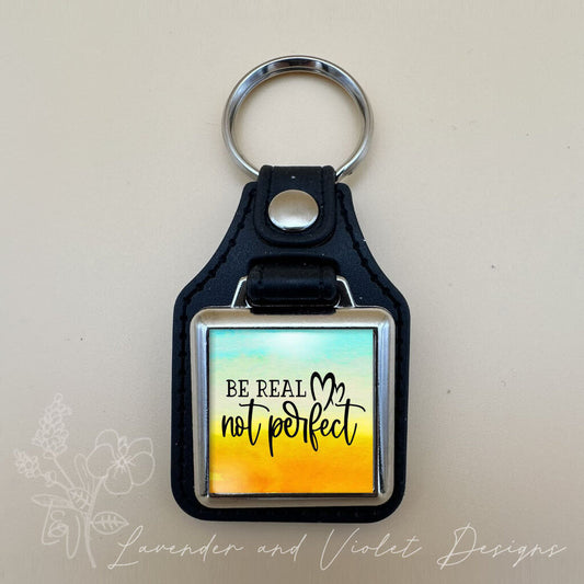 NOT PERFECT VINYL KEYCHAIN SQUARE