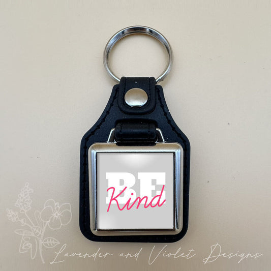 BE KIND VINYL KEYCHAIN SQUARE