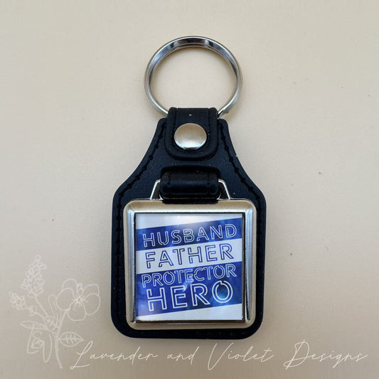 FATHER VINYL KEYCHAIN SQUARE