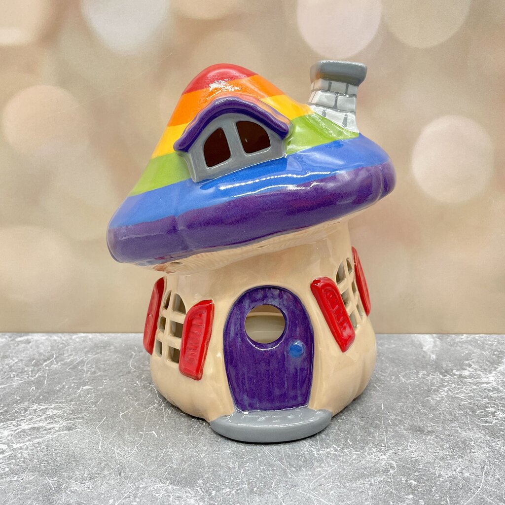 MUSHROOM HOUSE LANTERN RAINBOW