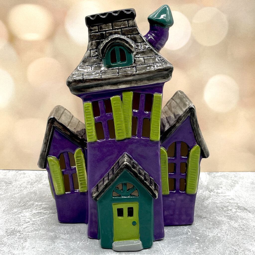HAUNTED HOUSE LIGHT UP PURPLE BLACK