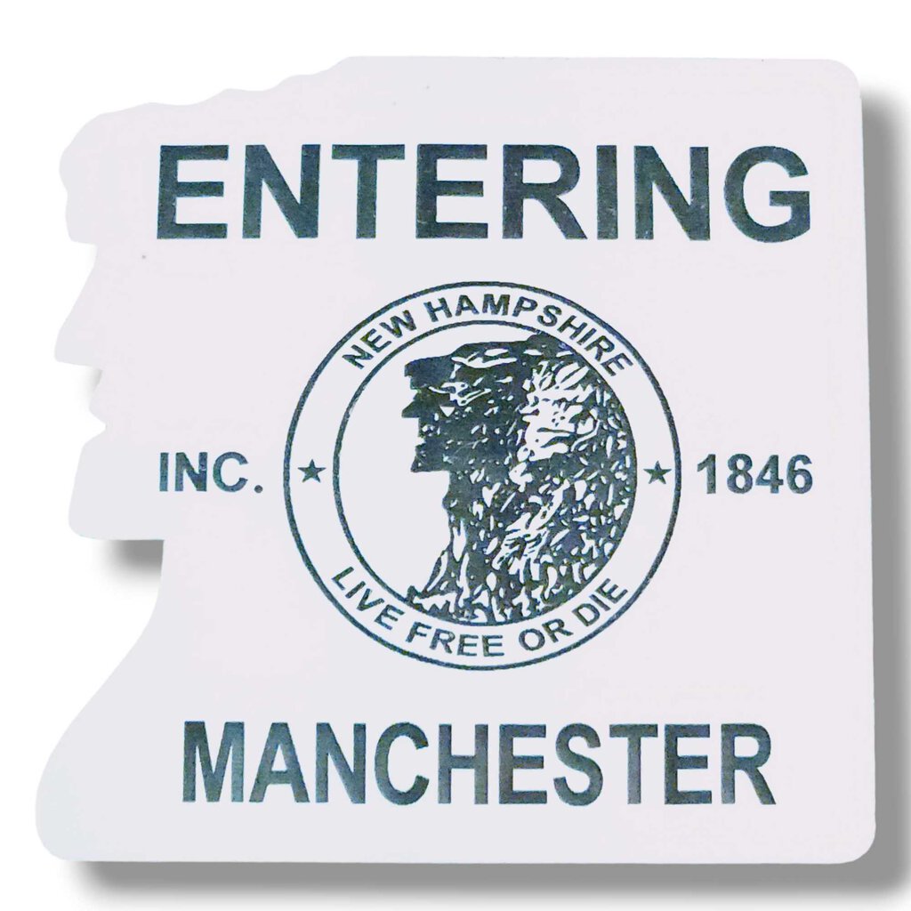 Entering Manchester Acrylic 2 Color Magnets