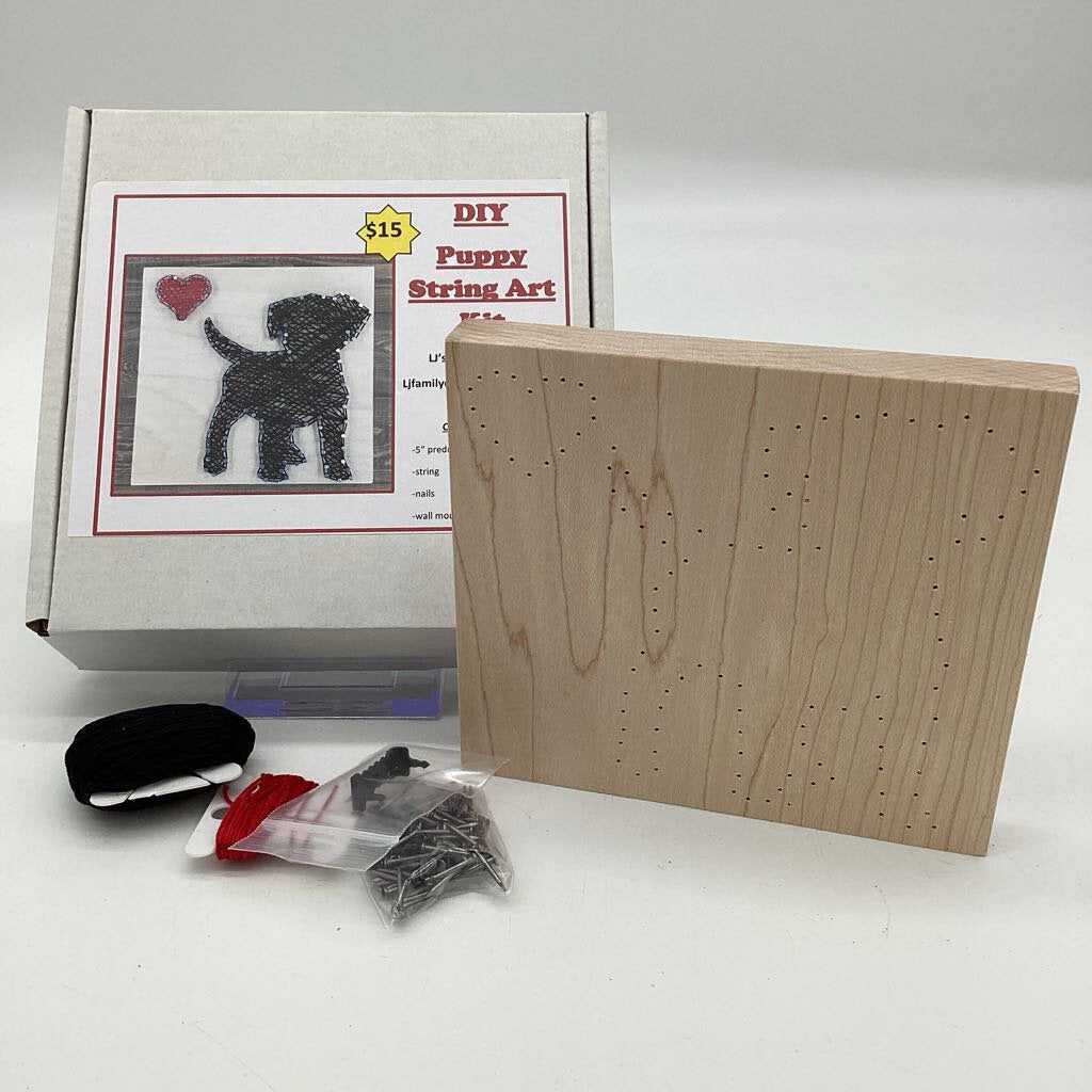 DIY String art KIT DOG with Heart
