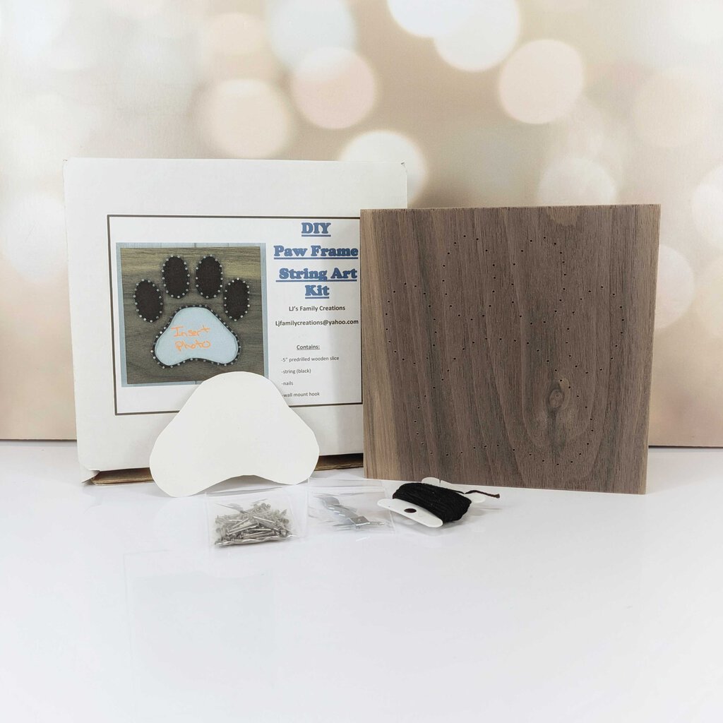 String Art DIY Kit - Paw Picture Frame