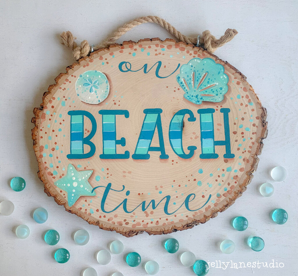 BEACH TIME WOOD SLICE