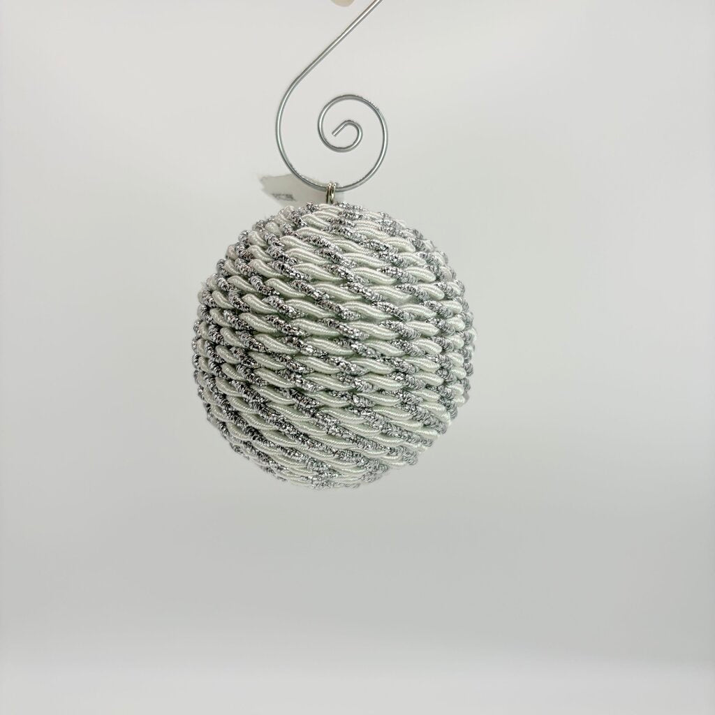 mini ornament silver and white