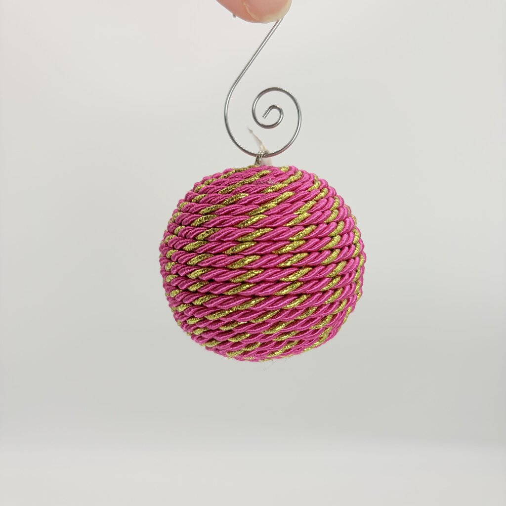 mini ornament pink and gold