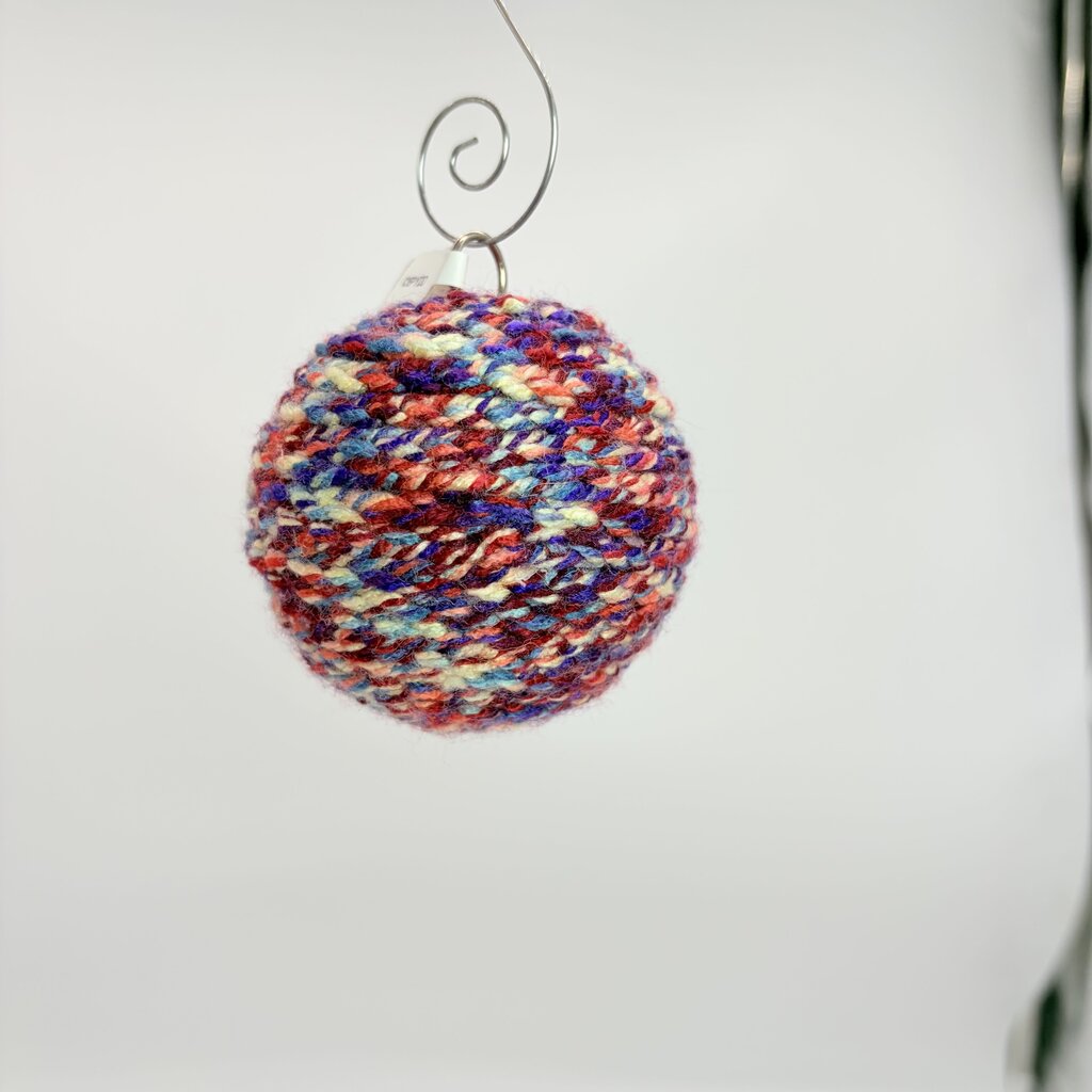 Shatterproof Christmas ornament crochet fall colors