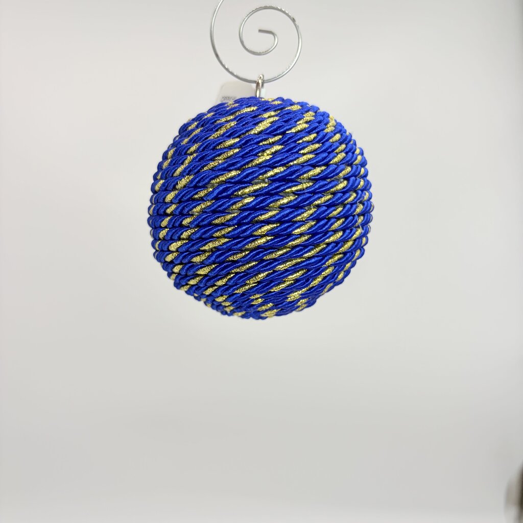 Shatterproof Christmas ornament dark blue and gold