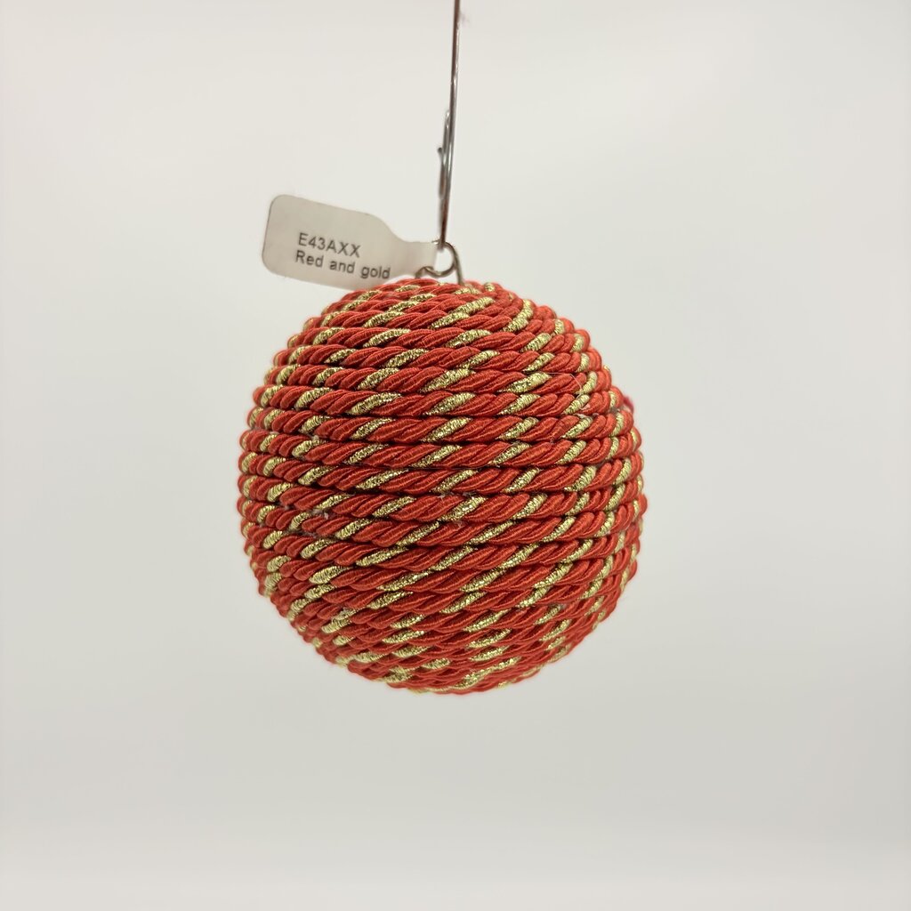 Red and gold shatterproof ornament