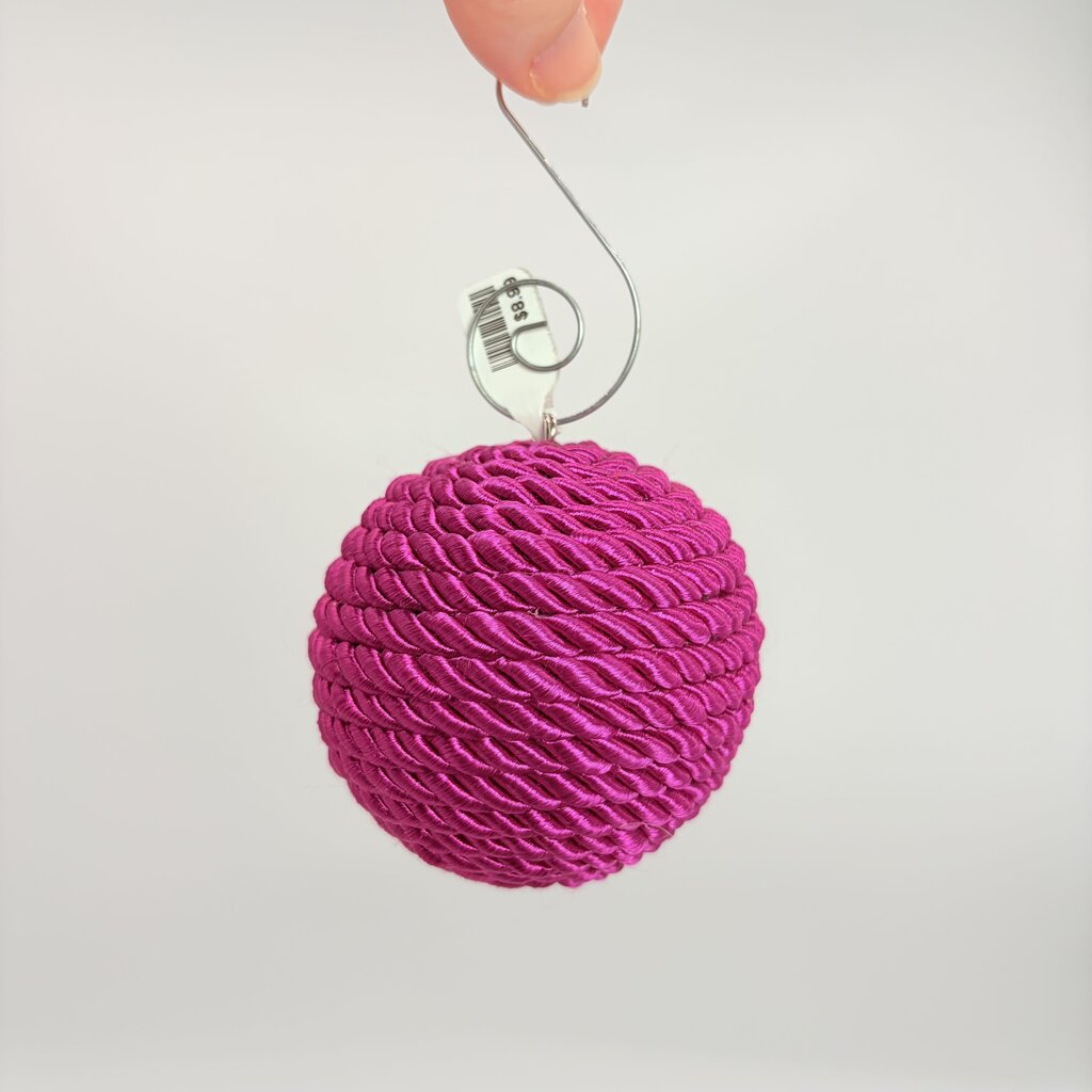 magenta shatterproof ornament