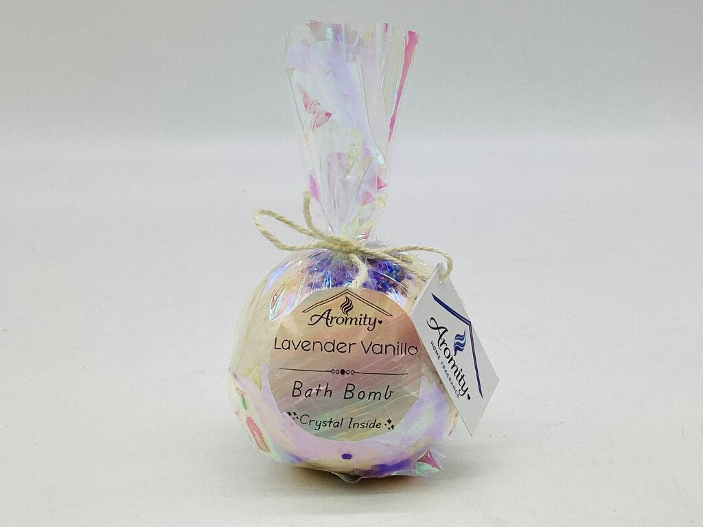 Lavender Vanilla - Surprise Mini Crystal Jumbo 10oz Bath Bomb