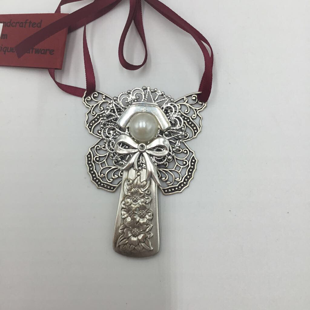 Nurse Angel Ornament full flowers w