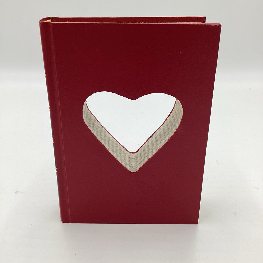 Book Decor Heart H Dark Small