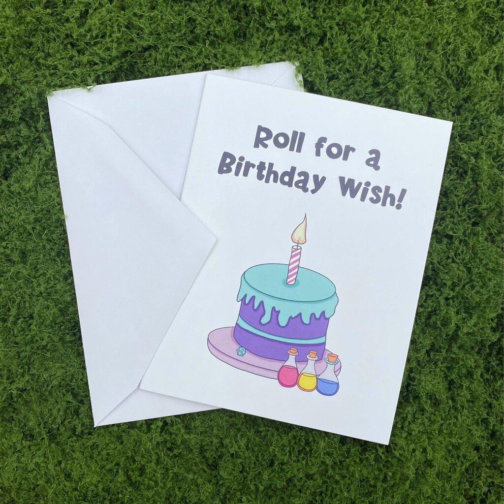 Roll For Birthday Wish Greeting Card
