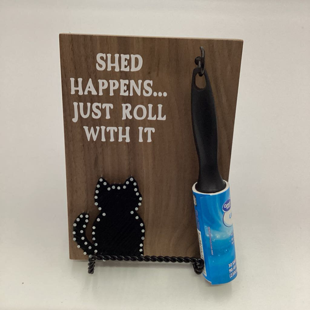 String Art Lint Roller with Cat outline