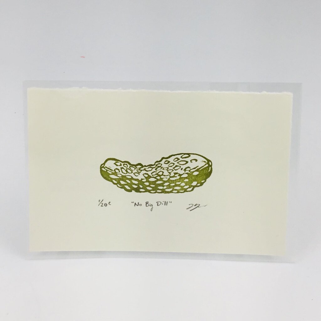 No Big Dill - Pickle Eraser Art Print